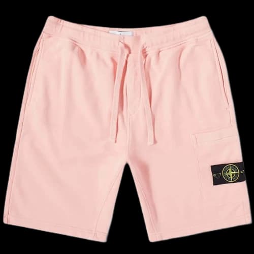 Stone Island Logo Sweatshort Pink
