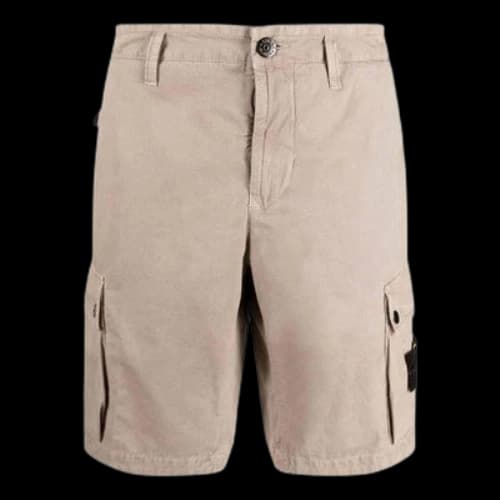 STONE ISLAND Logo Patch Bermuda Shorts 'Khaki'