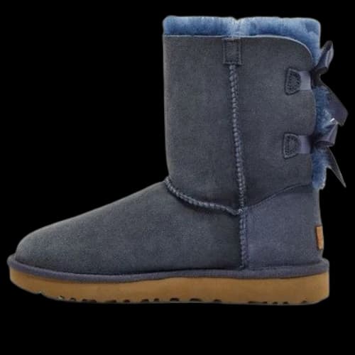 UGG Bailey Bow II Boot Fleece Lined High Top Navy Blue (Women's)