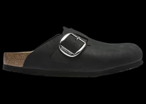 Birkenstock Boston Big Buckle Nubuck Black