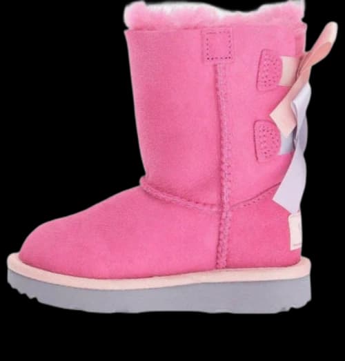 (TD) UGG Bailey Bow II Boot 'Pink Icelandic Blue'