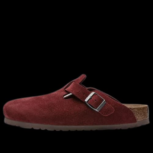 Birkenstock Boston Narrow 'Suede Red'