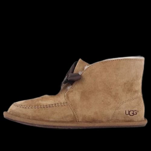 UGG Kallen Suede Moc Toe Pom Pom Slipper 'Chestnut' (Women's)