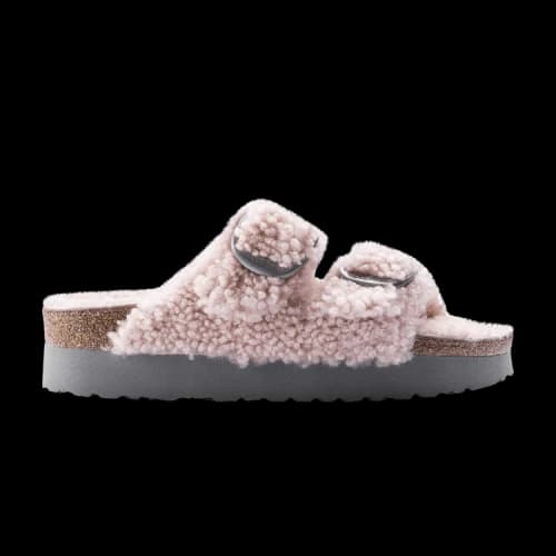 Birkenstock Arizona Big Buckle Shearling Narrow 'Teddy Crystal Rose'
