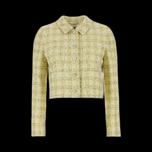 Versace Mix Fancy Tweed Informal Jacket 'Peridot/White'
