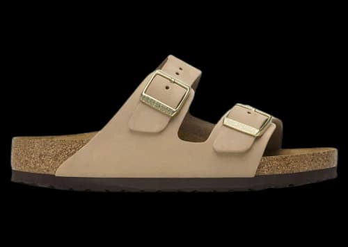 Birkenstock Arizona Soft Footbed Nubuck Leather Sandcastle