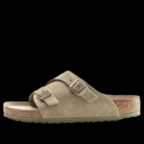 Birkenstock Zurich Soft Footbed Suede Sandals'Faded Khaki'