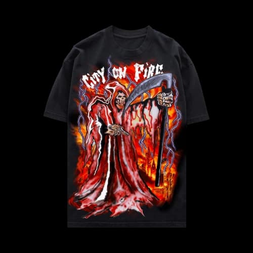 Warren Lotas City on Fire T-Shirt 'Black'