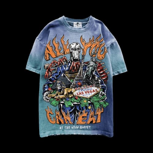 Warren Lotas Buffet T-Shirt 'Aquamarine Blue'