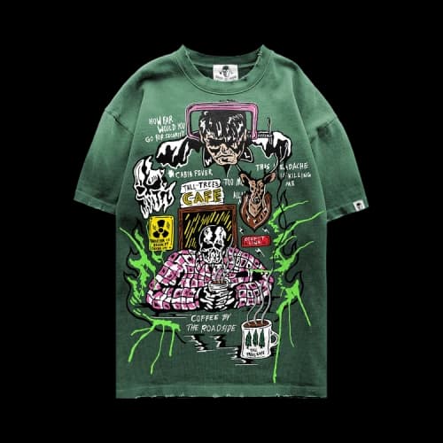 Warren Lotas Roadside Coffee T-Shirt 'Green'