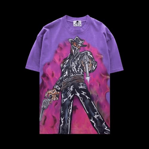 Warren Lotas Night Cowboy Fire T-Shirt 'Purple'