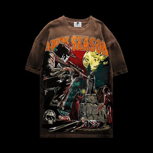 Warren Lotas Open Season T-Shirt 'Sunfaded Brown'