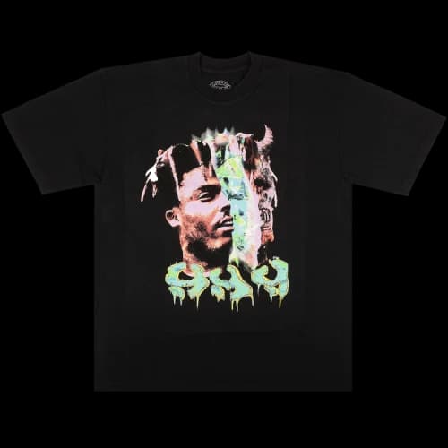 Vlone x Juice WRLD Acid T-Shirt 'Black'
