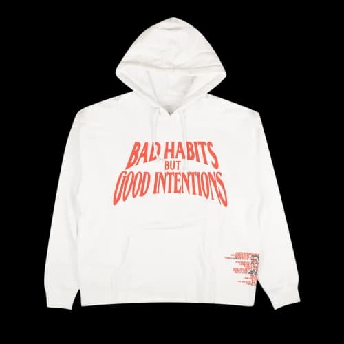 Vlone Bad Habits But Good Intentions Hoodie 'White'