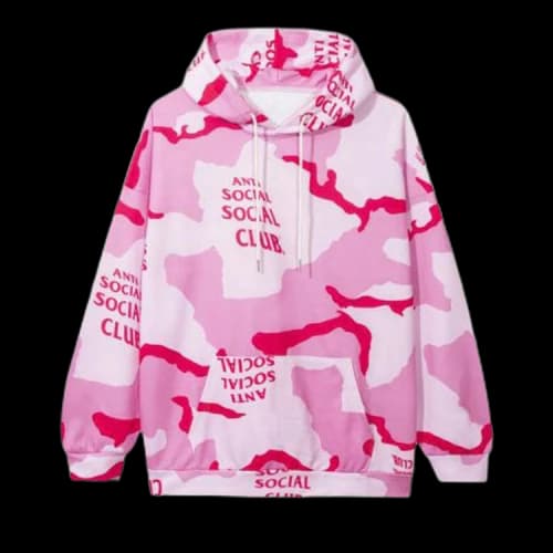 Anti Social Social Club Cotton Candy Hoodie 'Pink Camo'