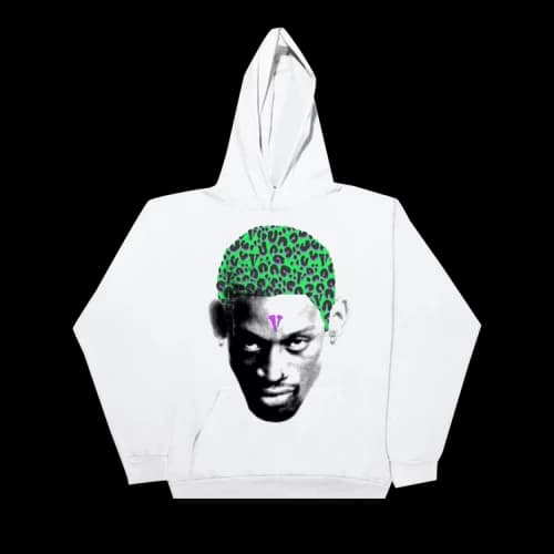 Vlone x Rodman Cheetah Hoody 'White'