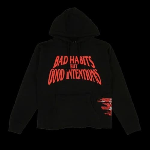 Vlone x Nav Bad Habits Good Intentions Hooded Sweatshirt 'Black'