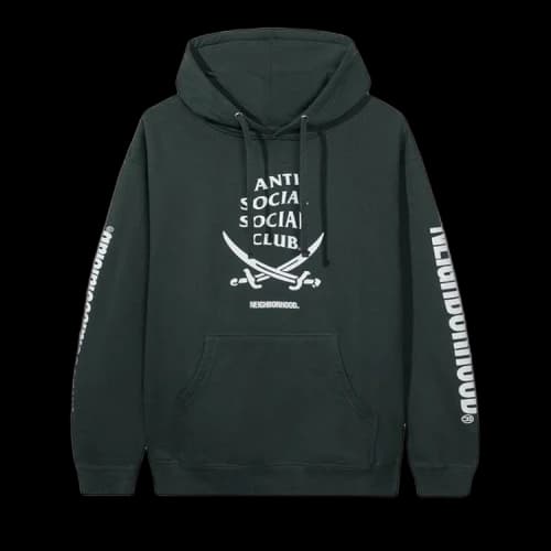 Anti Social Social Club x Neighborhood 6IX Hoodie 'Green'