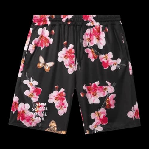 Anti Social Social Club Be My Butterfly Mesh Shorts 'Black'