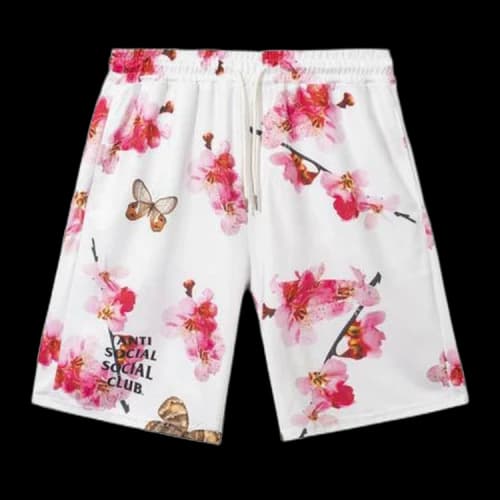 Anti Social Social Club Be My Butterfly Mesh Shorts 'White'