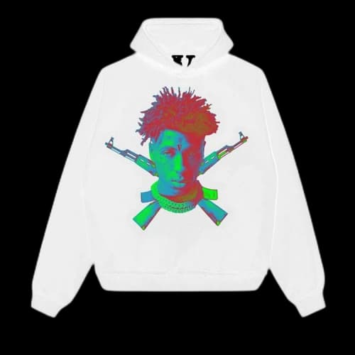 Vlone x NBA YoungBoy Sticks Hoodie 'White'