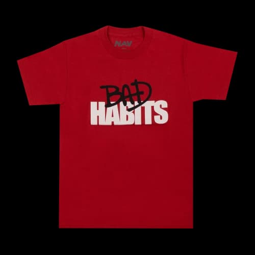 Vlone x Nav Bad Habits Drip Short-Sleeve T-Shirt 'Red'