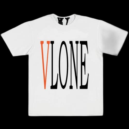 Vlone Staple T-Shirt 'White/Orange'