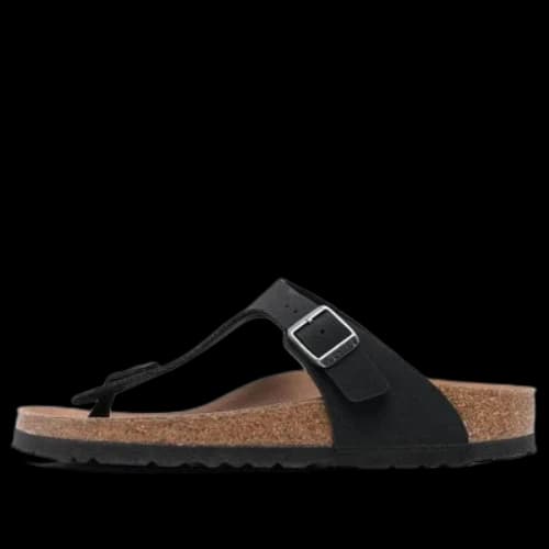 Birkenstock Gizeh Vegan Birko-Flor Birkibuc Narrow Fit Sandals 'Black'