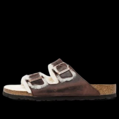Birkenstock Arizona Shearling Oiled Leather 'Habana'