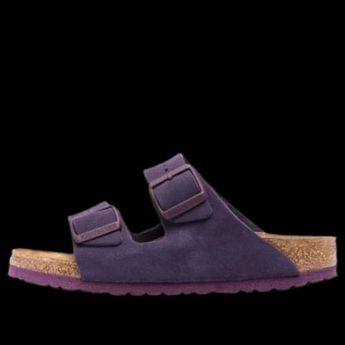 Birkenstock Arizona Soft Footbed Suede Leather Narrow Fit Sandals 'Wine'