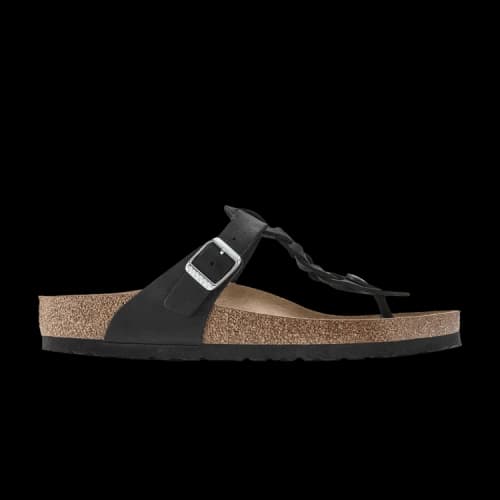 Birkenstock Gizeh Braided Oiled Leather 'Black' (Women's)