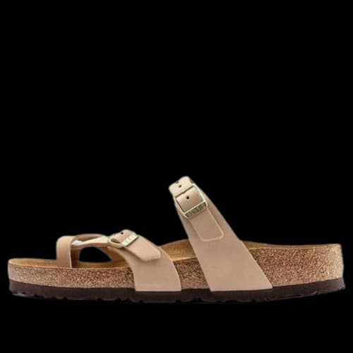 Birkenstock Mayari Soft Footbed Nubuck Leather Sandals 'Sandcastle'