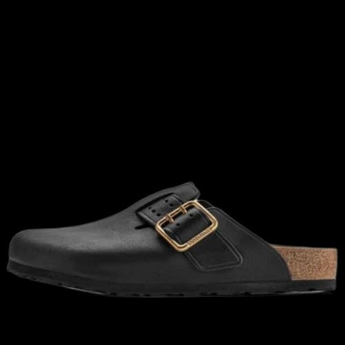 Birkenstock Boston Bold Leather Narrow Fit 'Black'