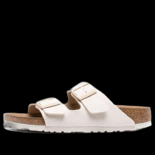 Birkenstock Arizona Vegan Textile Narrow Fit Sandals 'Eggshell'