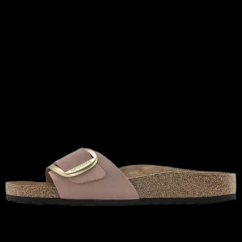 Birkenstock Madrid Big Buckle Nubuck Leather Narrow Fit Sandals 'Old Rose' (Women's)
