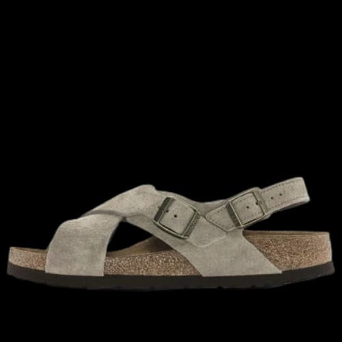 Birkenstock Tulum Suede Leather Narrow Fit Sandals 'Taupe'