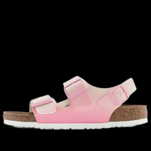 Birkenstock Milano Vegan Birko-Flor Narrow Fit Sandals 'Candy Pink Faded Lime' (Women's)