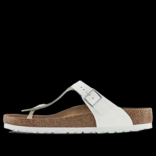 Birkenstock Gizeh Natural Leather Narrow Fit 'White' (Women's)