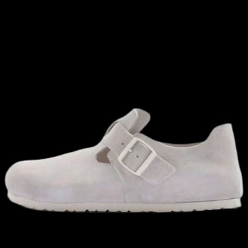 Birkenstock London Suede Leather Narrow Fit 'Antique White'