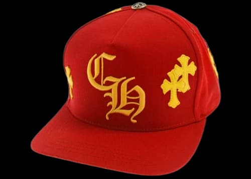 Chrome Hearts 5 Panel Baseball Cap Cherry