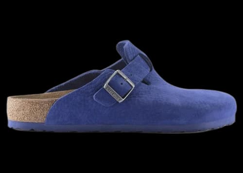 Birkenstock Boston Nubuck Leather Indigo Blue