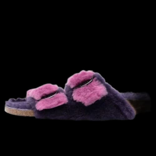 Birkenstock Arizona Big Buckle PAP Fur ' Purple Orchid/Dark Berry' (Women's)