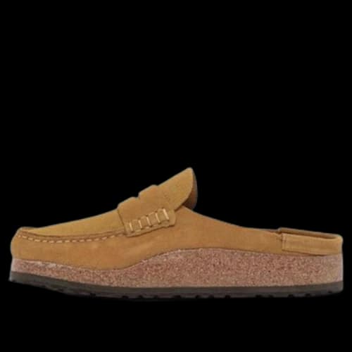 Birkenstock Naples Suede Leather 'Corduroy Cork Brown'