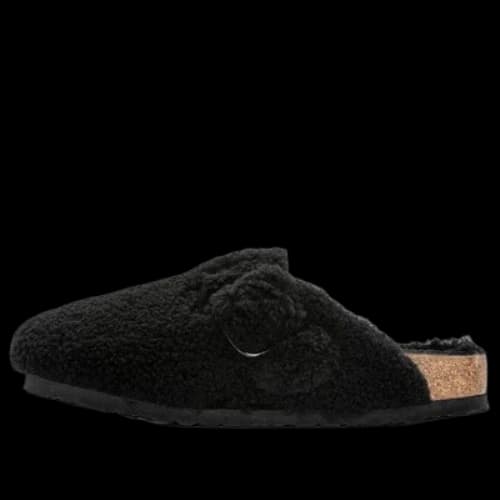 Birkenstock Boston Big Buckle Shearling Narrow Fit 'Black' (Women's)