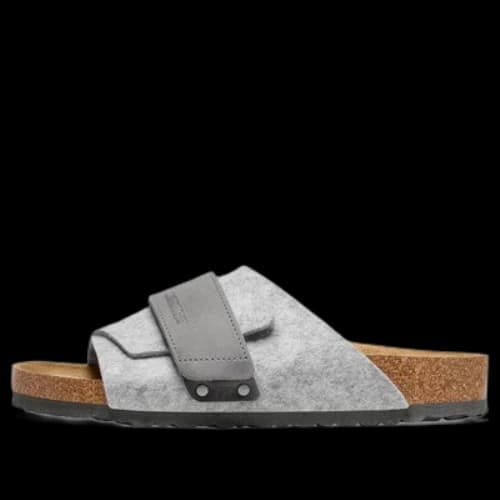 Birkenstock Kyoto Natural Leather Felt Narrow Fit 'Light Grey'