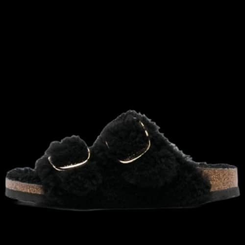 Birkenstock Arizona Big Buckle Shearling Narrow Fit 'Black Gold' (Women's)