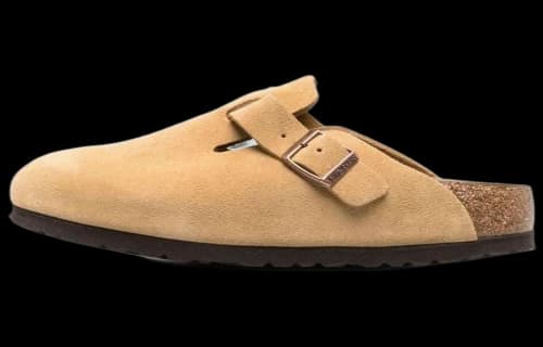 Birkenstock Boston Suede Latte Cream (Narrow Fit)