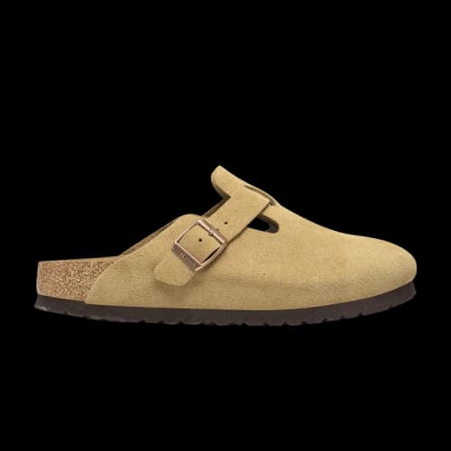 Birkenstock Boston Suede Latte Cream