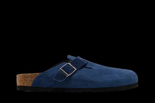 Birkenstock Boston Suede Embossed Corduroy Narrow 'Indigo'