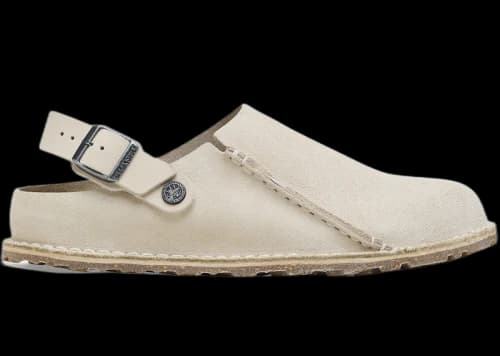 Birkenstock Lutry Premium Suede Eggshell